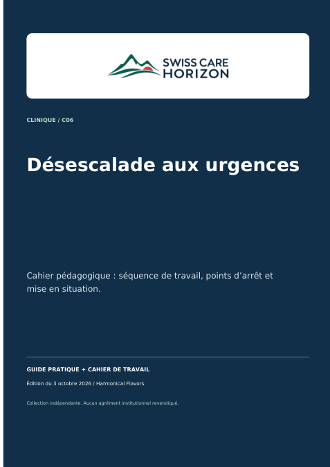 Couverture : Désescalade aux urgences